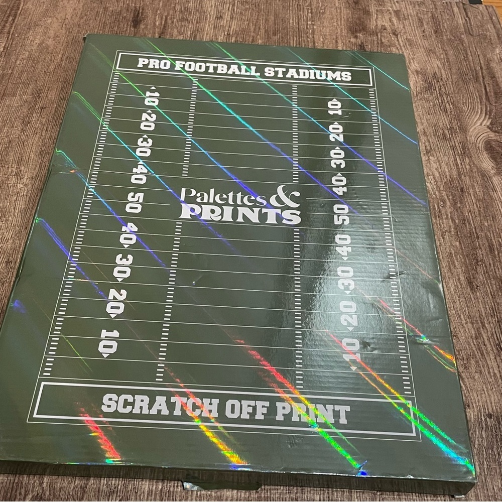 Pro Football Stadiums Scratch-Off Chart 12"X16" Framed